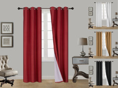 2 SOLID PLAIN PANELS FOAM THERMAL LINED BLACKOUT LIMIT TIME OFFER CLOSEOUT (SSS)