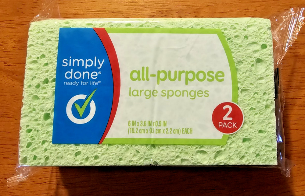 Simply Done Ready All Purpose Large Sponges 2 Pack 6in X 3.6 in X .9(Like Ocelo)