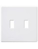 Lutron (6) 1-Gang Toggle Wall Plate (1) 2- Gang No Visible Screws White Color gallery