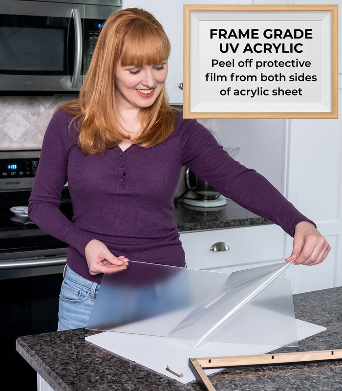 Classic Modern Brown Frame - UV Acrylic, Backing Board, Hardware Included gallery