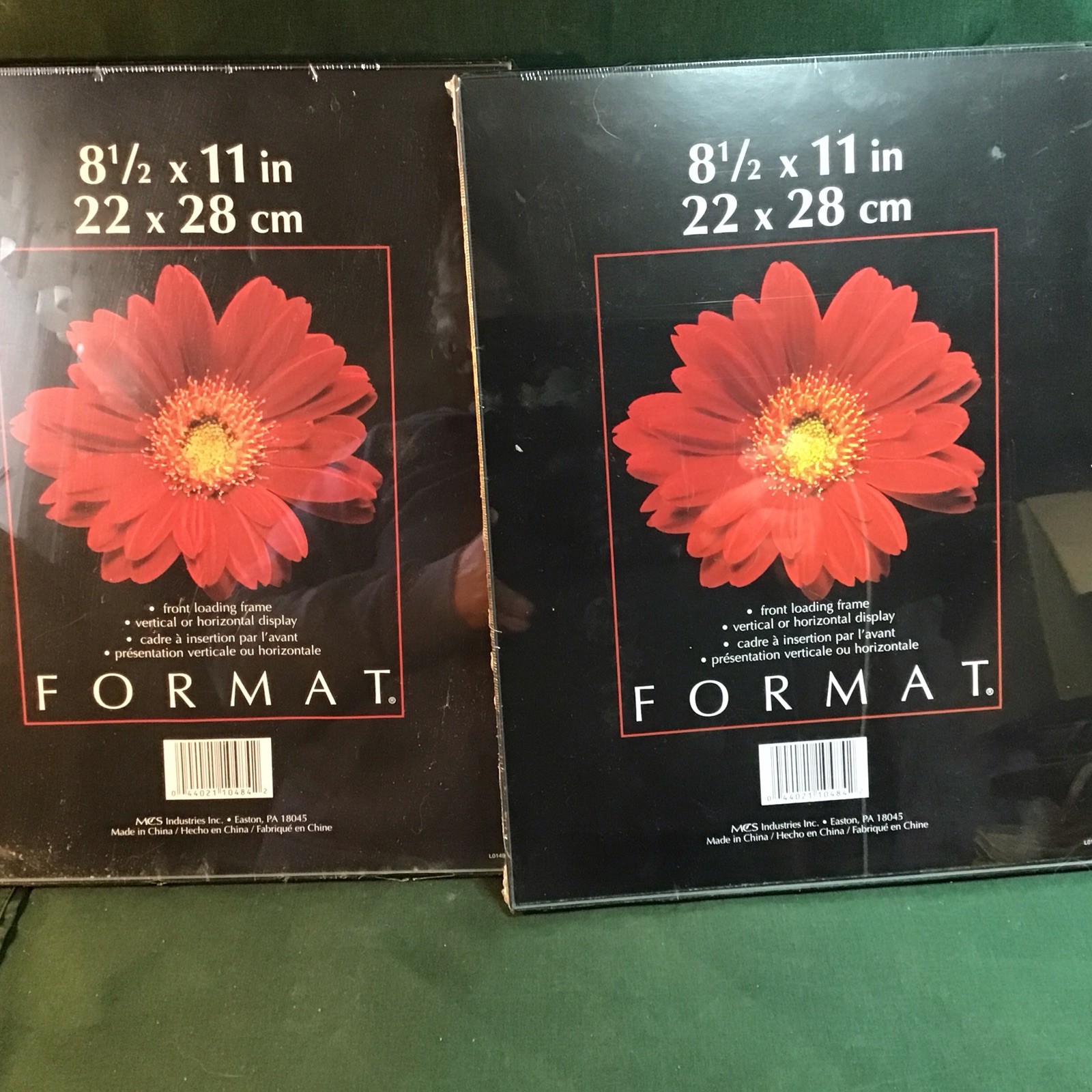 2 Format 8 1/2 X 11 Inch Front Loading Frame. Vertical Or Horizontal Display. gallery
