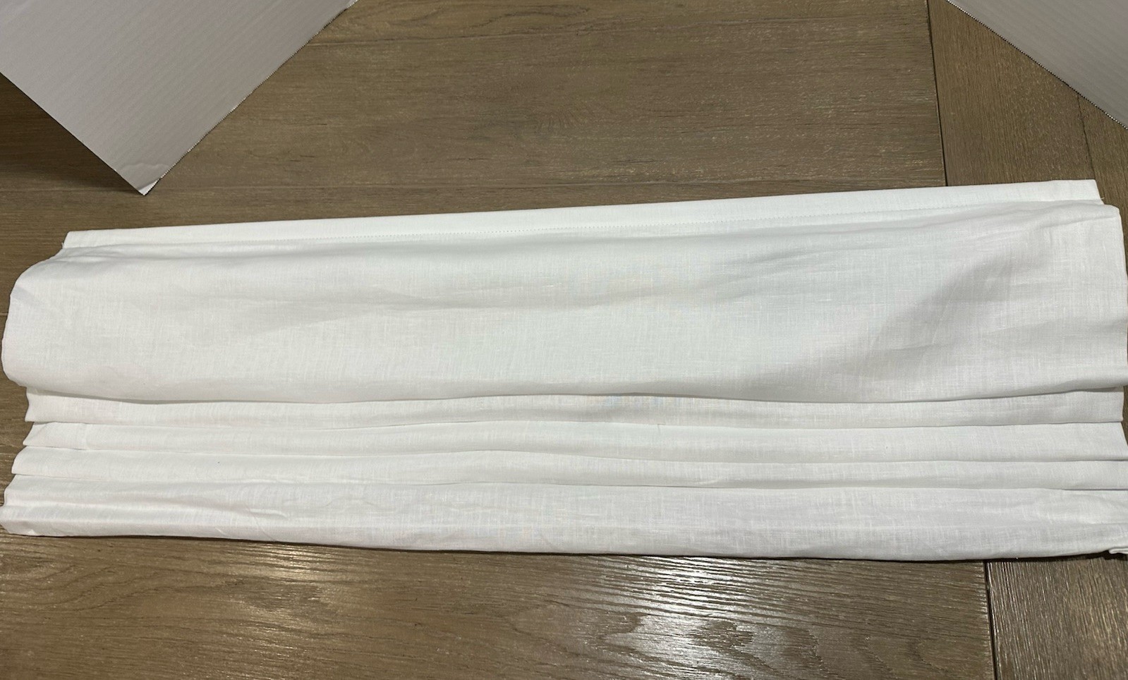 Pottery Barn Belgian Linen Roman Shade White 36x64 Replacement Hardware gallery