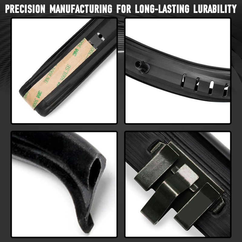 Front Door Window Run Channel Felt Trim Seal Weather Stripping Kit Fit for Chevy gallery