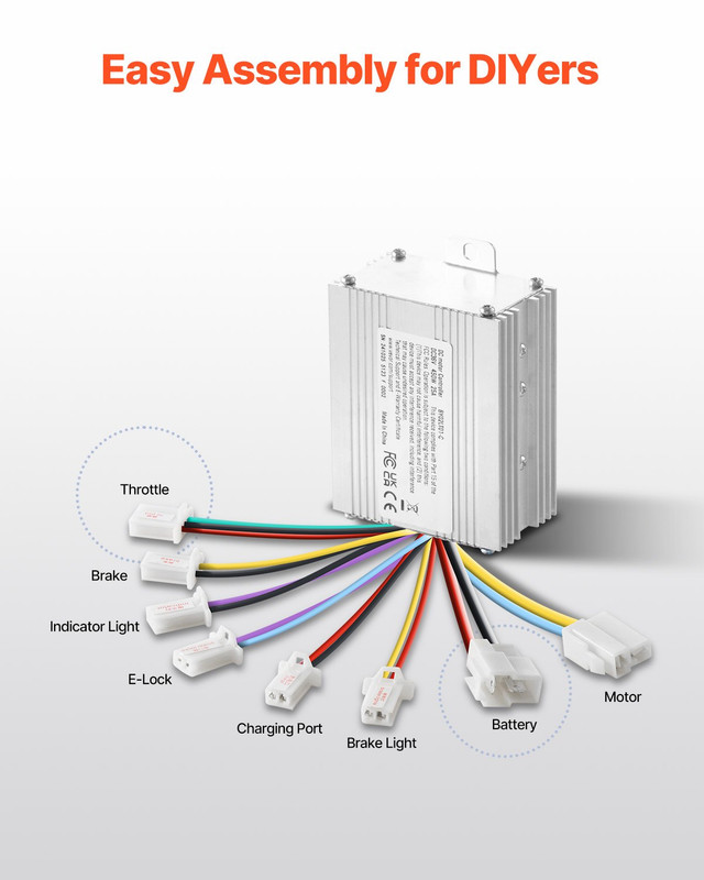 Powerful 450W Electric Brushed DC Motor Kit 36V 3000rpm with Upgraded Controller gallery