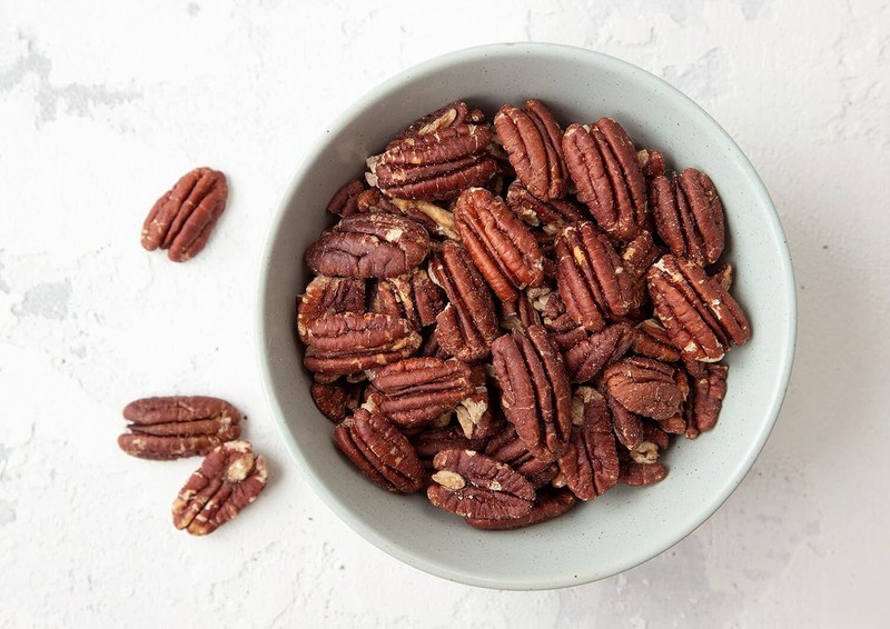 Dry Roasted Pecan Halves with Himalayan Salt — Oven Roasted, Vegan, Kosher gallery