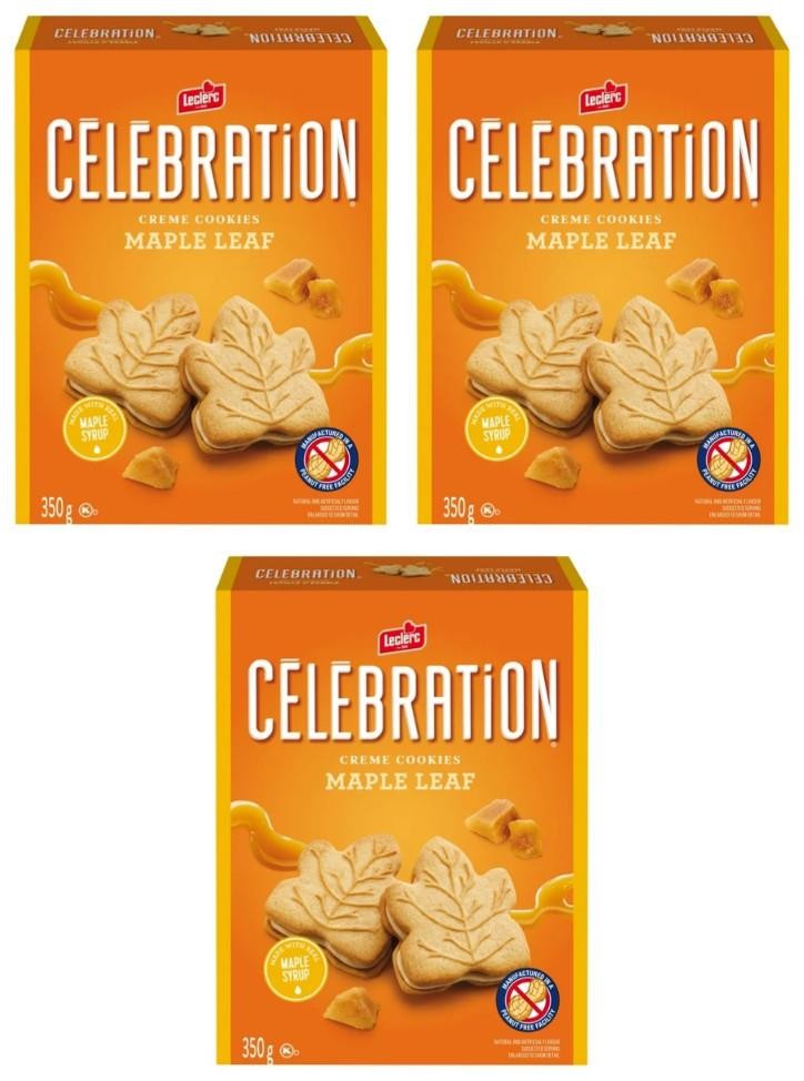 Celebration Leclerc Maple Leaf Creme Cookies, 350g (3 Pack) gallery