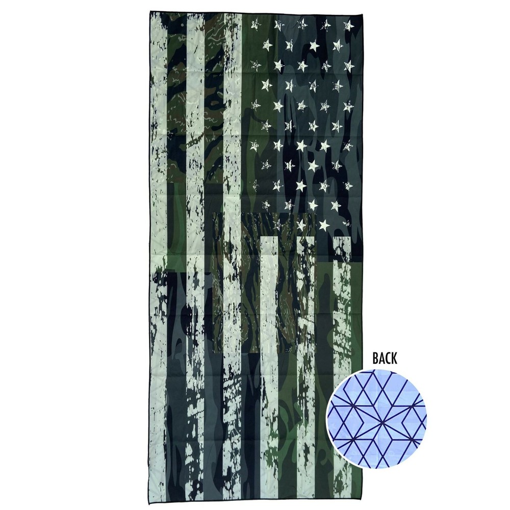 Oversized 72*35 Camo Patchwork Tiger Stripe US Flag Microfiber Beach Towel