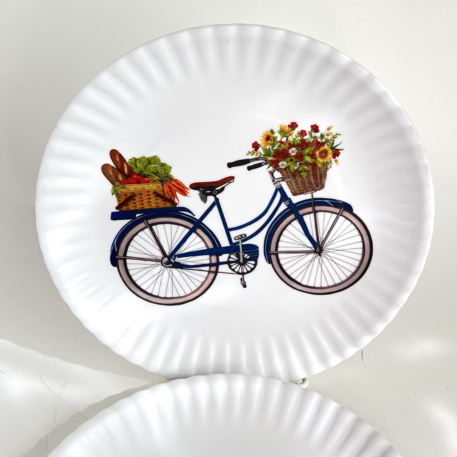 One Hundred 80 Degrees Bicycle Melamine Paper Plate Look 9" set of 2 gallery