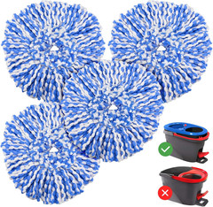 4 Pack Rinseclean Spin Mop Replacement Head Spin Mop Refills Compatible with O C