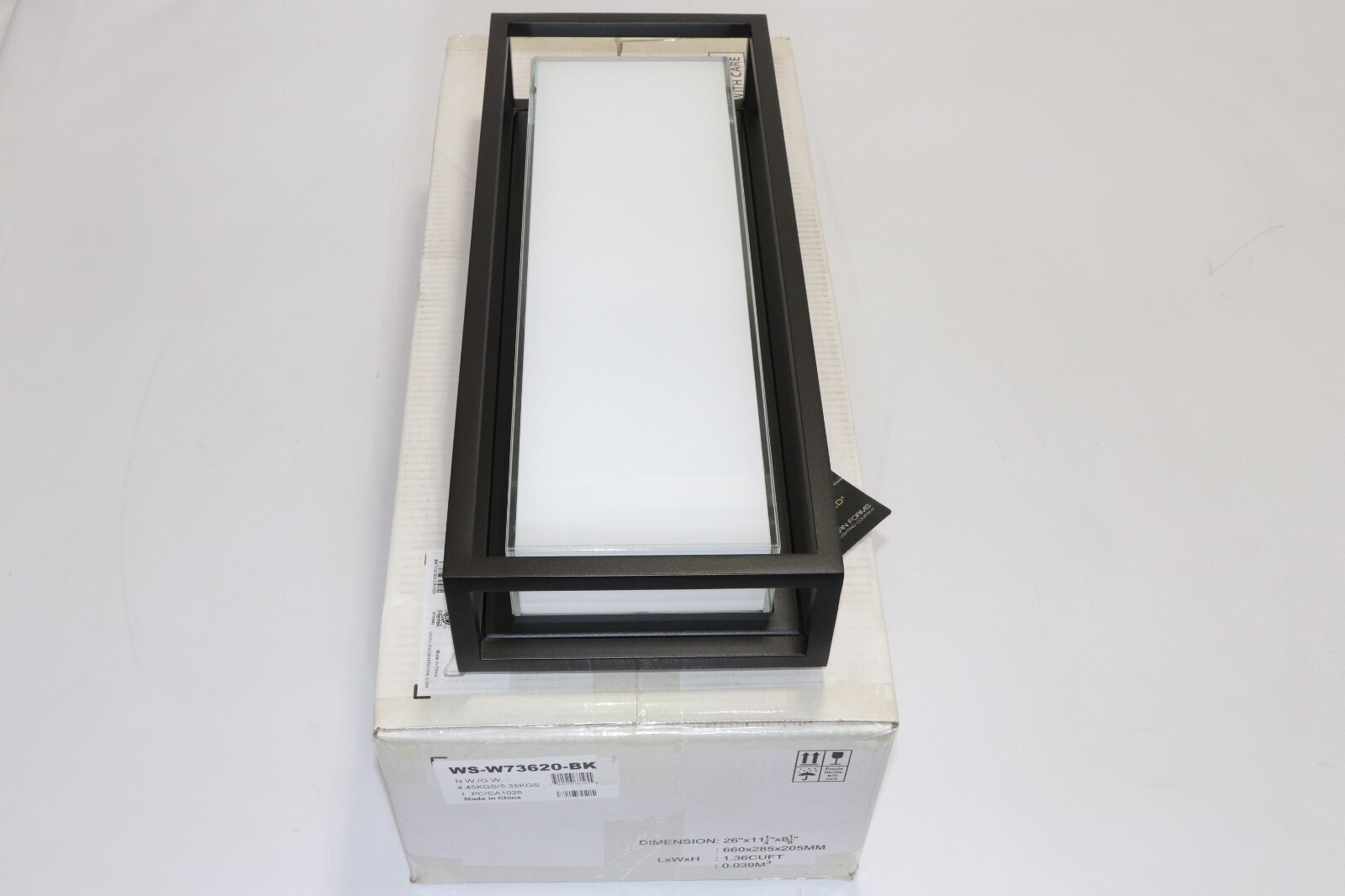 MODERN FORMS/WAC WS-W73620-BK LED DECORATIVE OUTDOOR WALL SCONCE 20" BLACK FRAME gallery