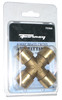 Forney Brass Cross 4-Way Air Fitting 1/4" FNPT, 150 PSI - 75365 gallery