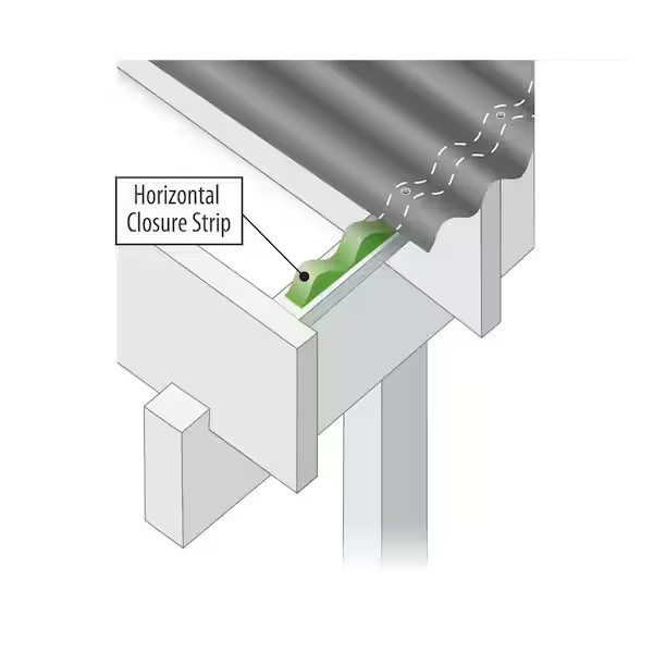 Palram SUNTOP & PALRUF Horizontal Plastic Closure 24" Long - 6 Strips - 92771 gallery