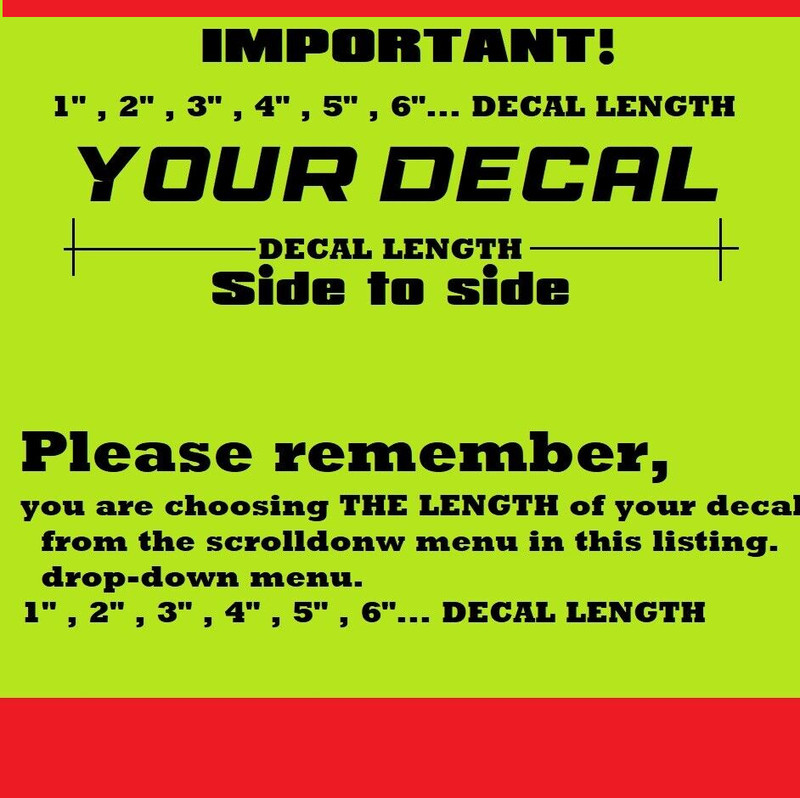 Custom Made Decal Sticker Vinyl Lettering Personalized ANY Text , ANY Name (4 gallery
