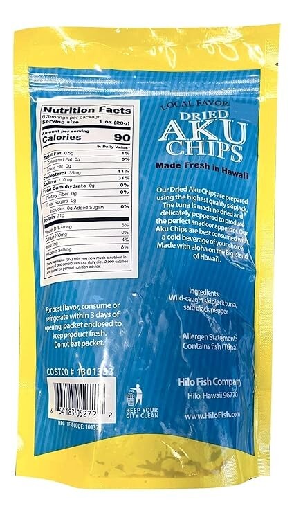 Hilo Fish Co. Local Style Dried Aku Chips (dried aku jerky) 6oz gallery