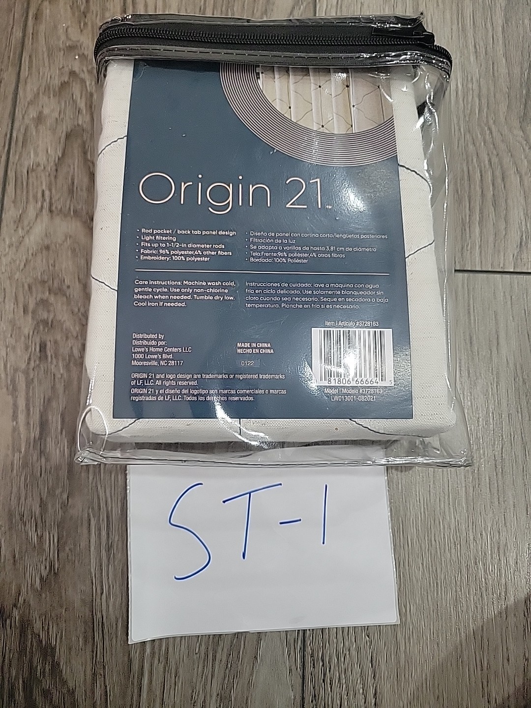 Origin 21 50" x 84" Navy Light Filtering Back Tab Single Panel new #3728163 gallery