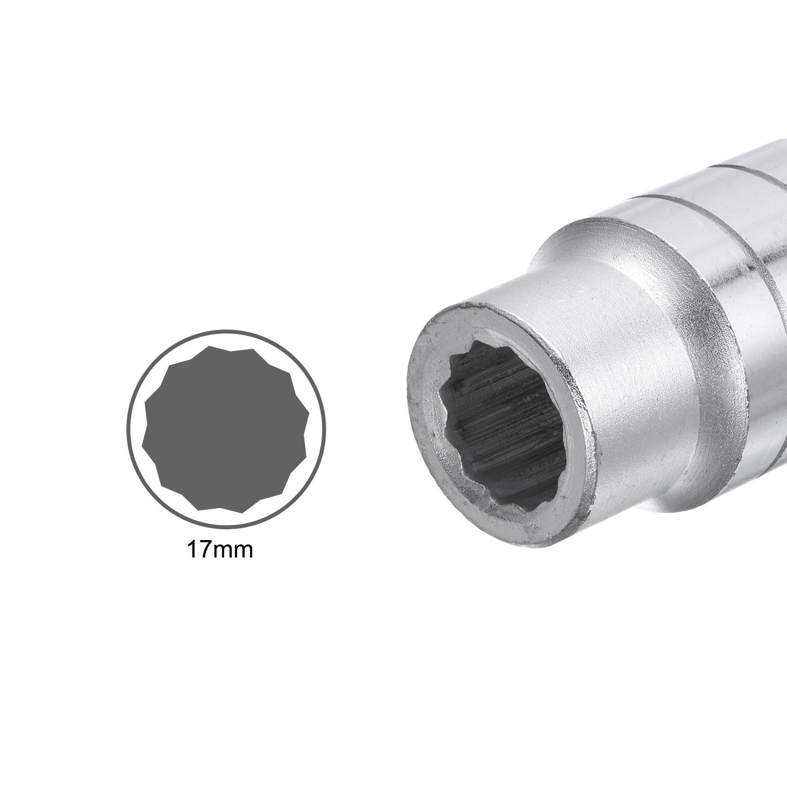17mm 12 Point Shallow Socket 3/4" Drive Standard Metric CR-V gallery
