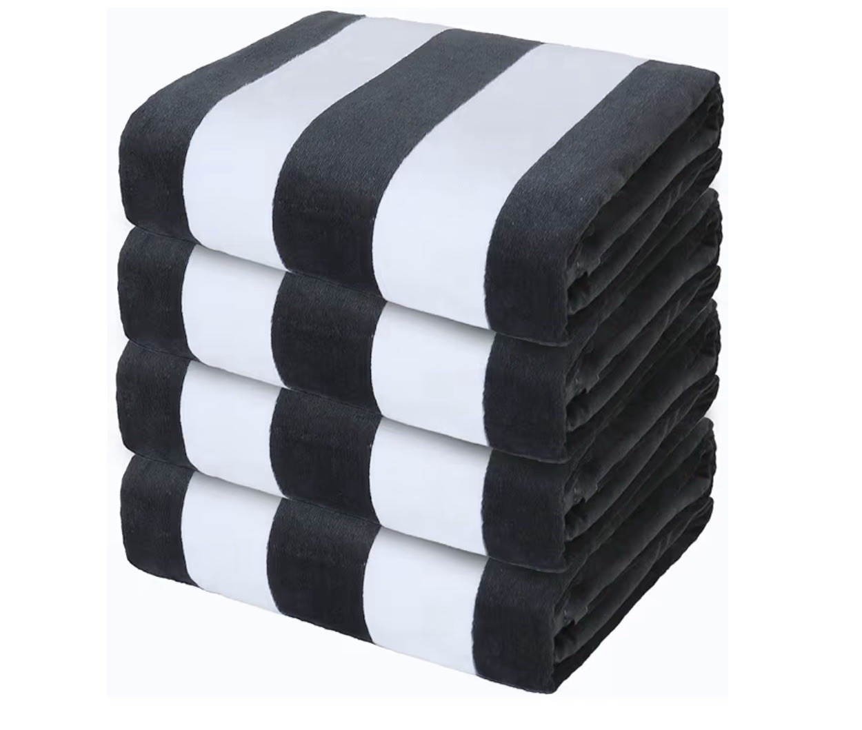 Exclusivo Mezcla 4 Pack Cotton Oversized 35X70 Inches Soft Cabana Stri gallery