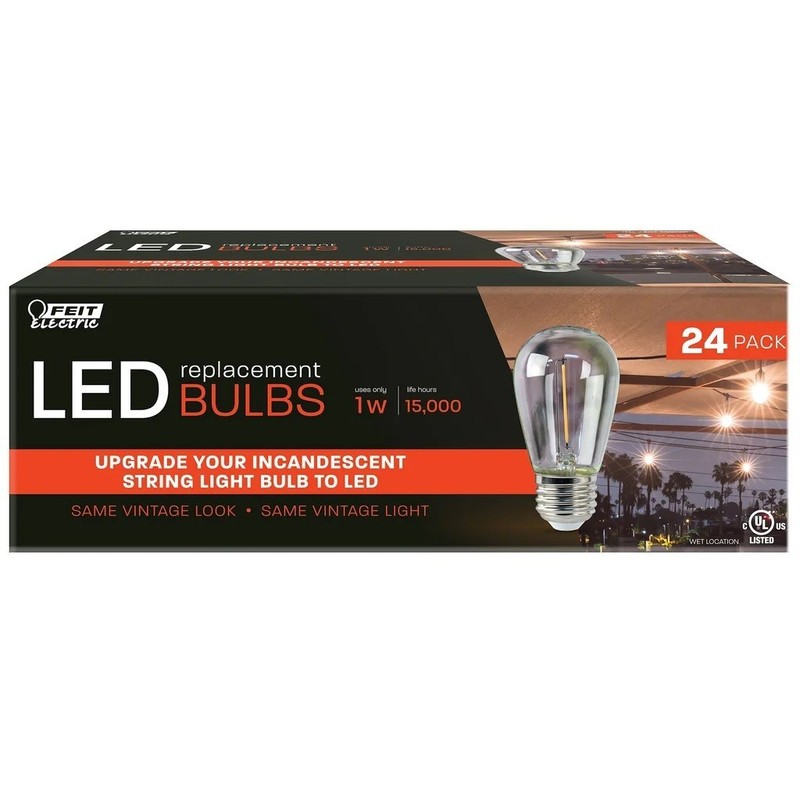 Feit Electric LED Replacement String Light Bulbs, 24 PACK NEW gallery