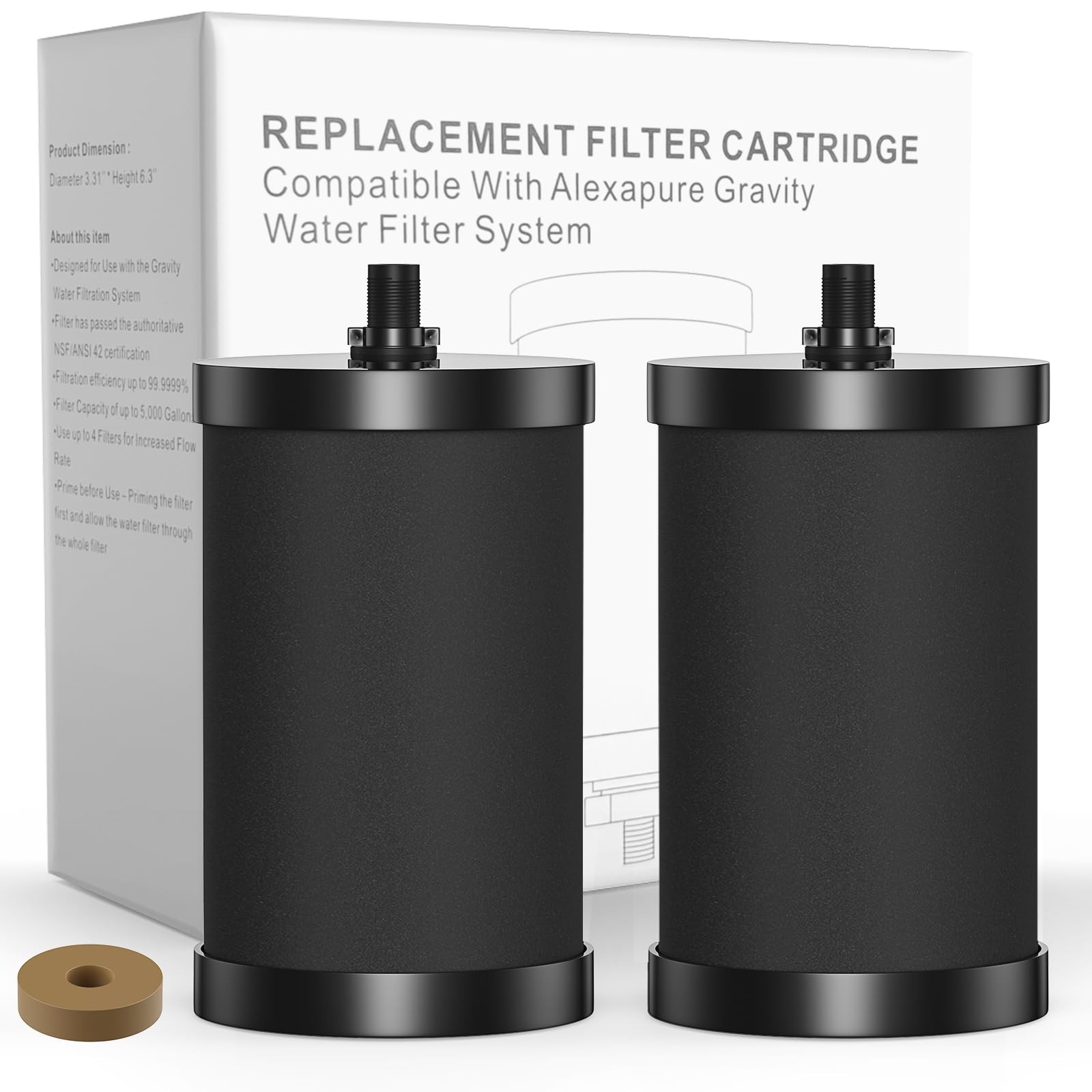 Alexapure 2387 Pro Water Filter Replacement, 3-Stage Filtration Reduces Chlor... gallery