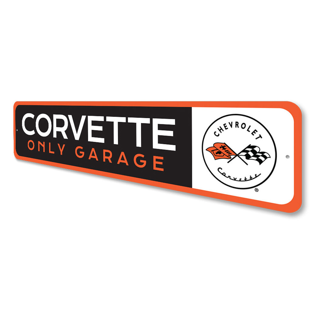 Corvette Only Garage Metal Sign gallery