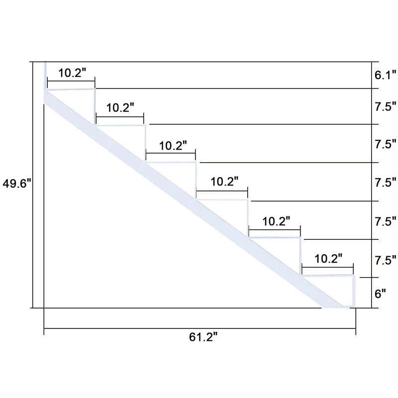 Steel Stair Stringer 7 Step Metal Stair Stringers white gallery