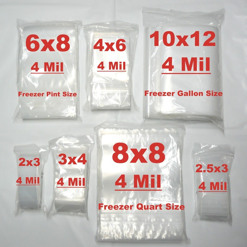 SMALL to EXTRA LARGE Clear Reclosable 4 MIL HEAVY DUTY Resealable Storage Bags gallery