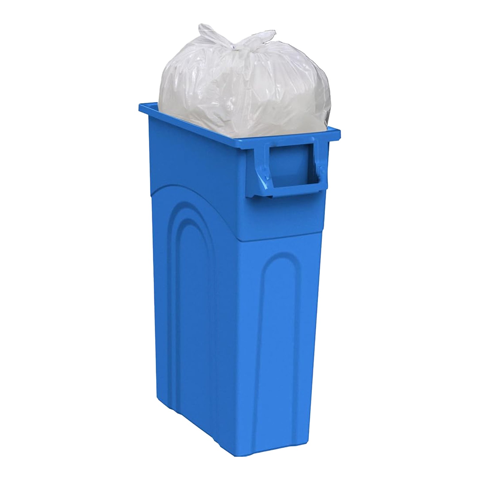 United Solutions 2 Pack 23 Gal Kitchen Trash Can Garbage Bins, Highboy, Blue gallery
