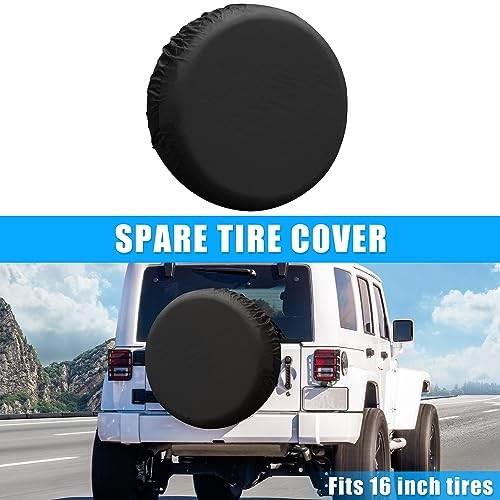 Universal 190T Polyester Spare Tire Cover for Jeep Trailer RV SUV 16 inch gallery