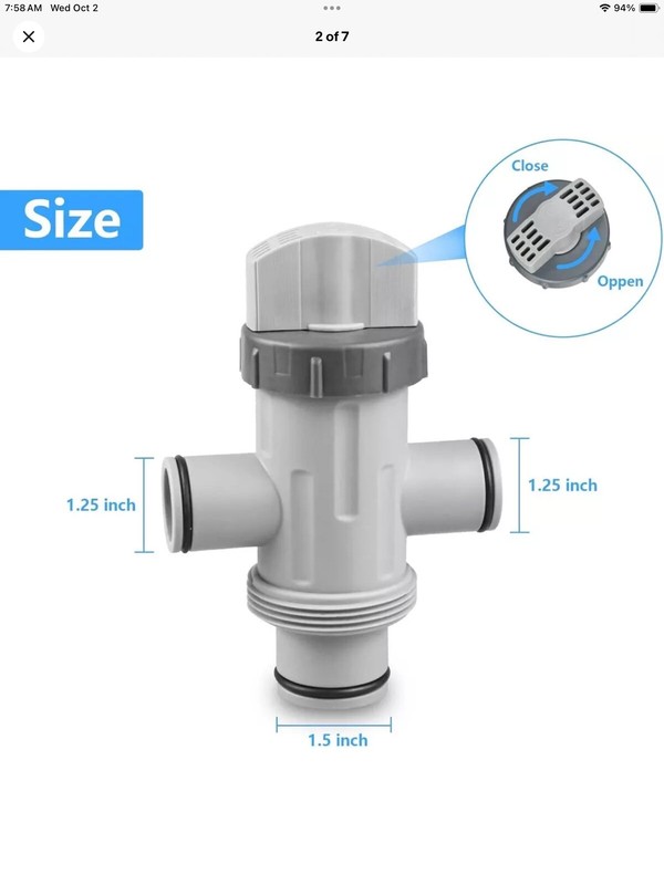 Replacement Dual Split Hose Plunger Valve Pool Part Accessory 1 pack, New gallery