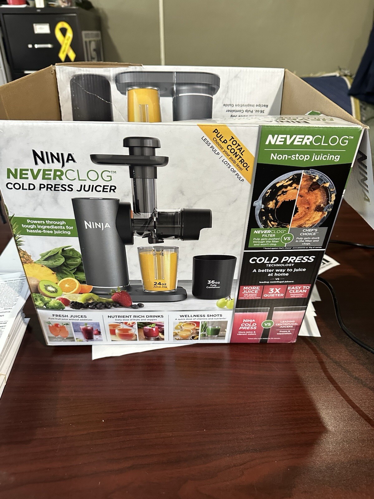 Ninja JC101 Cold Press Pro Compact Powerful Slow Juicer with Total Pulp Control gallery
