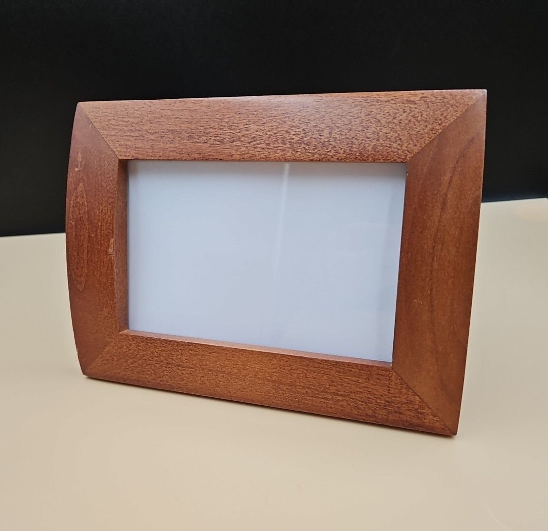 Solid Wood Curved Picture Frame 4x6 Wall Mount, Tabletop Display gallery