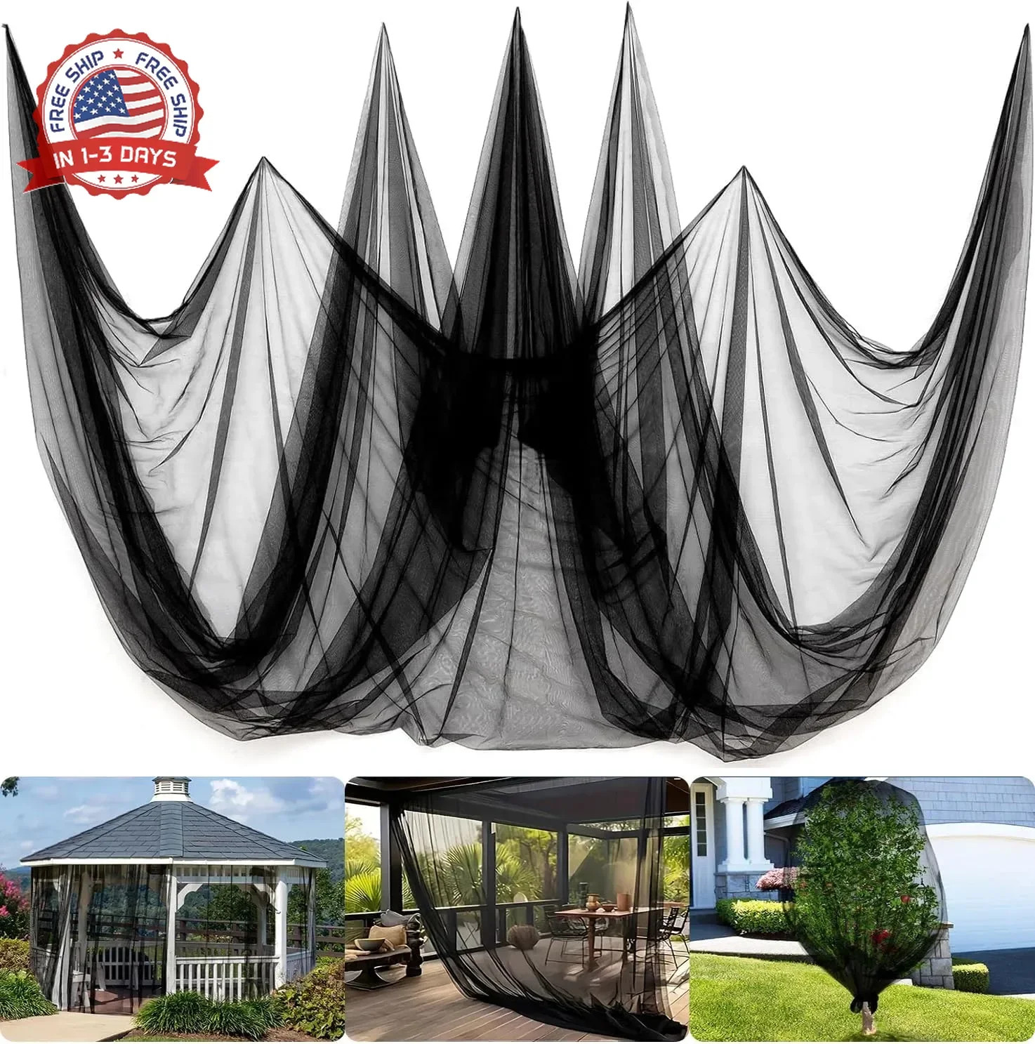 Mosquito Net for Patio & Garden Mesh Screen Breathable Insect Bug Bird Netting f gallery