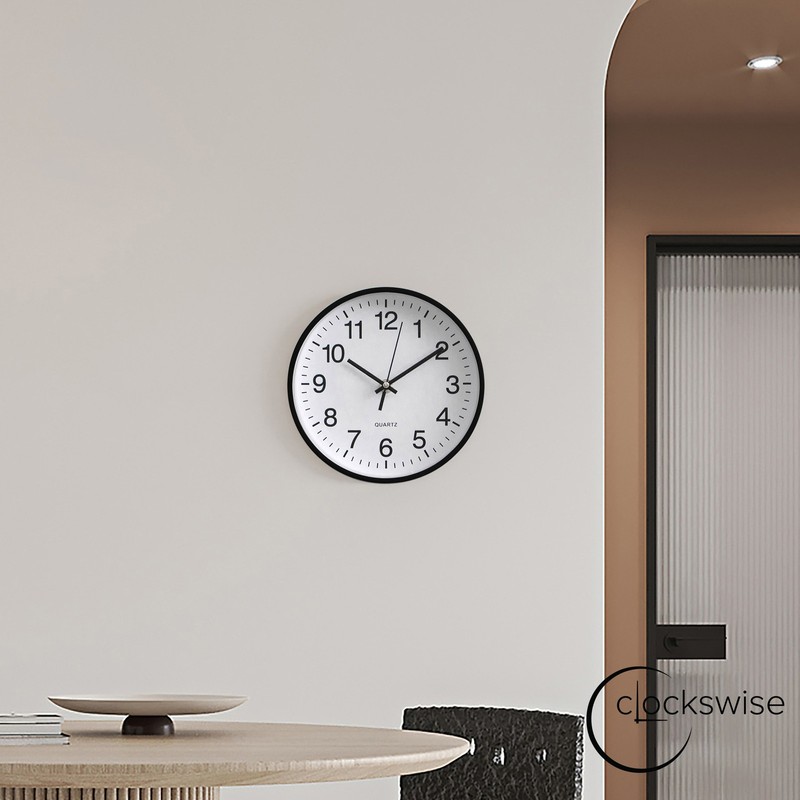 New Clockswise Black Analog Clock – Silent, Non-Ticking for Wall, Office Desk gallery