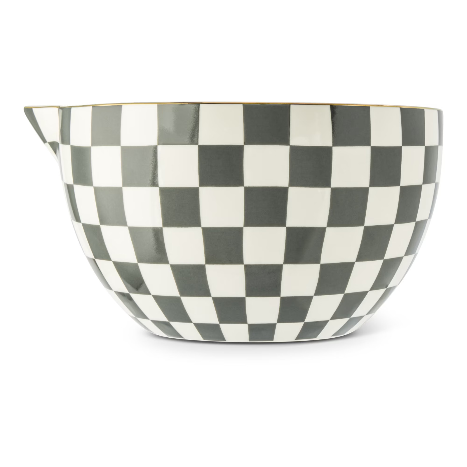 Thyme & Table Black Checkered 5-Pc Ceramic Mixing Batter Bowl Measuring Set New gallery