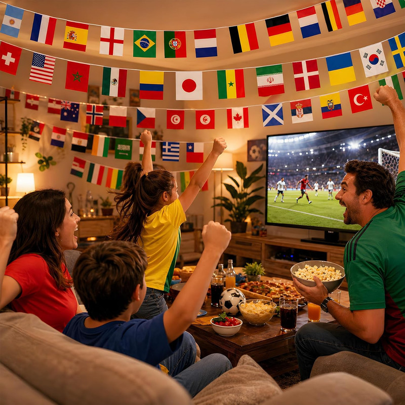 48 Countries String Flag, 45 Ft International Flags Bunting Banner of the World gallery