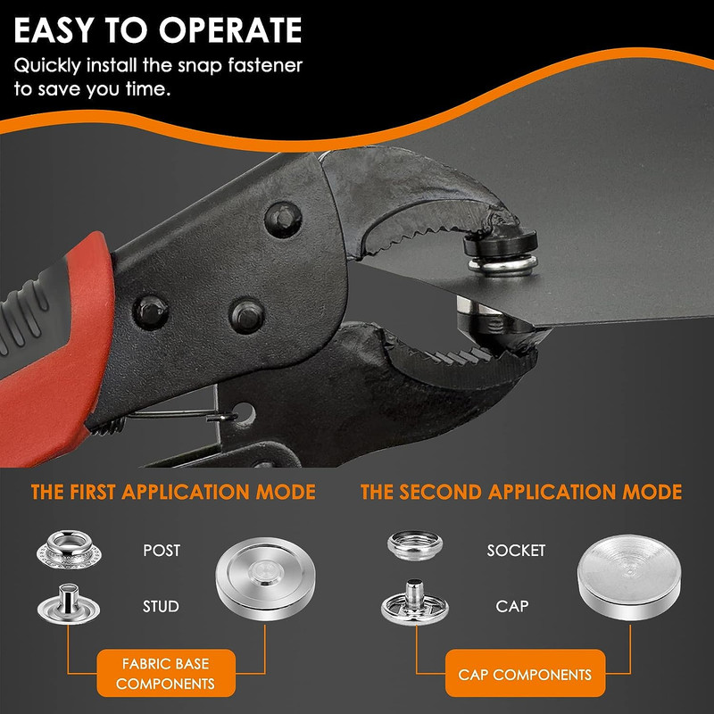 Heavy Duty Snap Fastener Adjustable Snap Pliers Tool Kit Boat Cover Fastening gallery