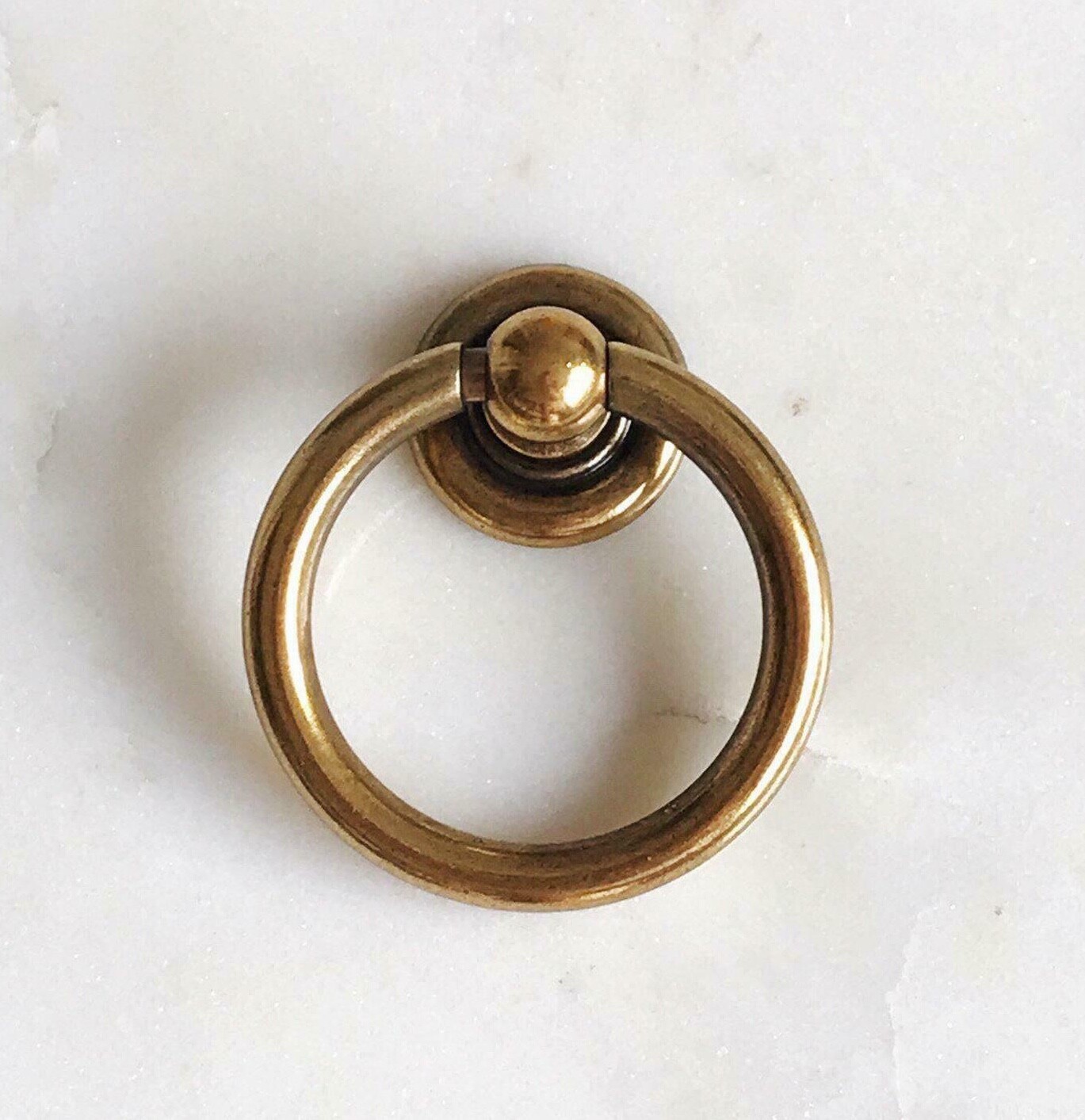 Plain Antique Brass Ring Pulls Hardware Cabinet Pull Drawer Pull gallery