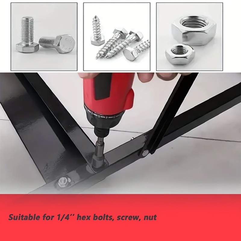 Hex Socket Drill Bit Set - 1/4'' Hex Drive for Bolts & Nuts, Multiple Sizes gallery