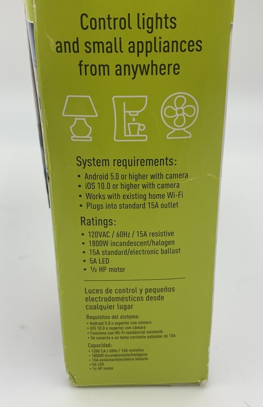 Legrand Smart Plug-In Switch White No Hub Required Model #WWP10CCV2 Open Box gallery