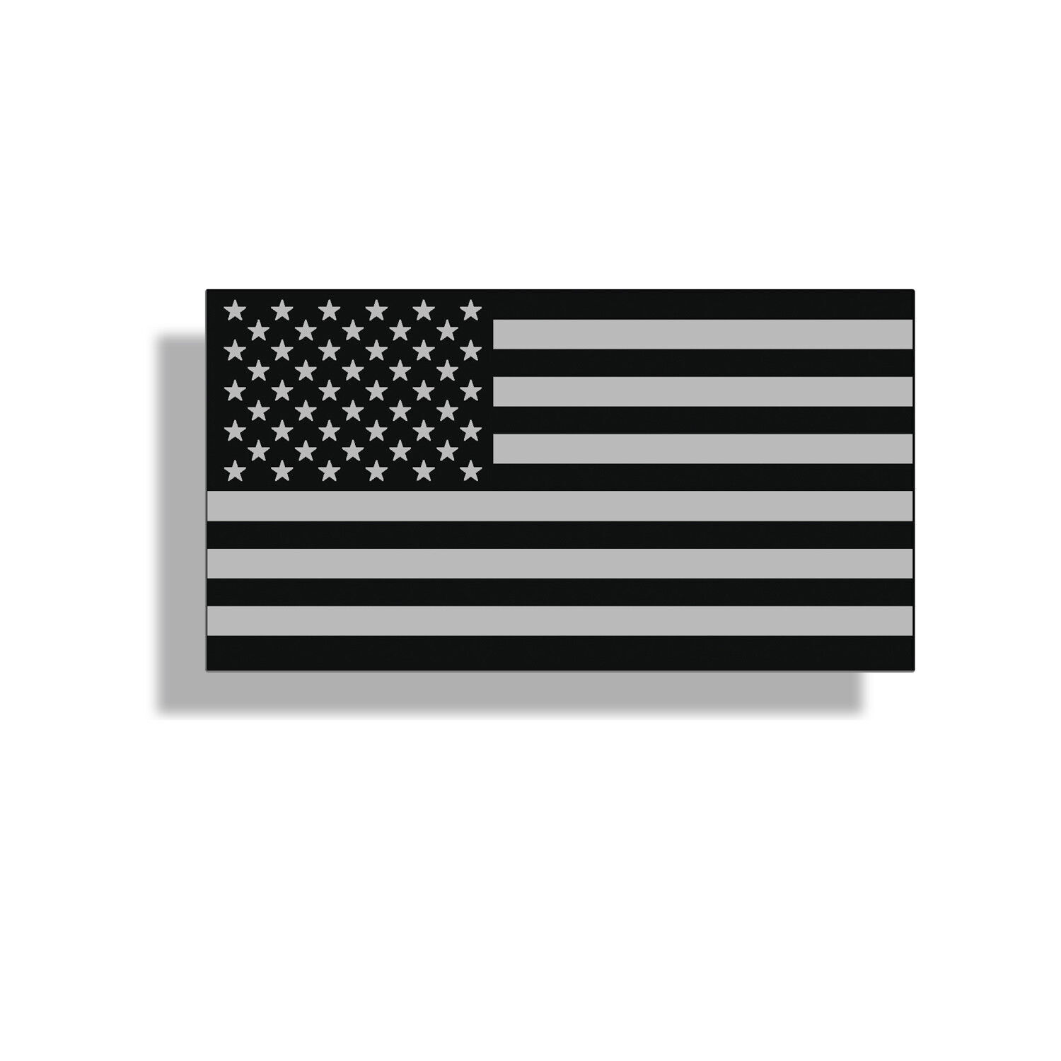Black & Gray USA Flag Sticker Decal gallery