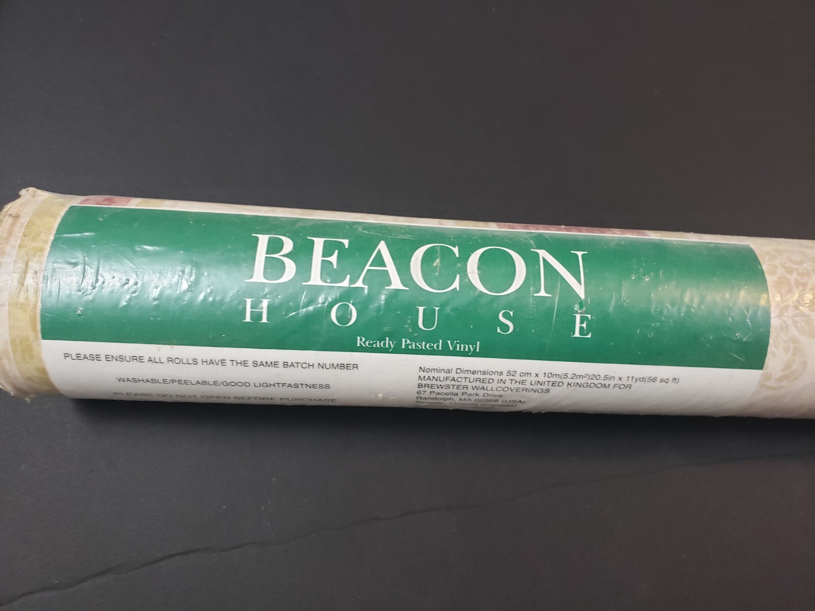 (JL) Beacon House Wallpaper Pasted Vinyl Wallcovering Washable Peelable Beige gallery