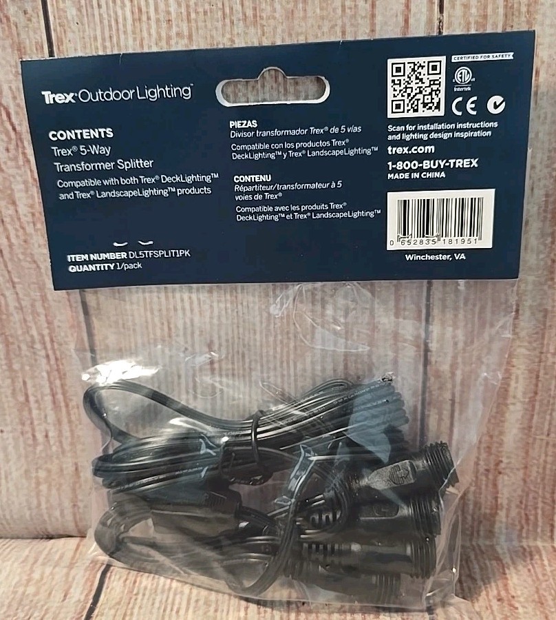 Trex Outdoor Lighting Trex Lighthub 5-way Transformer Splitter DL5TFSPLIT1PK gallery