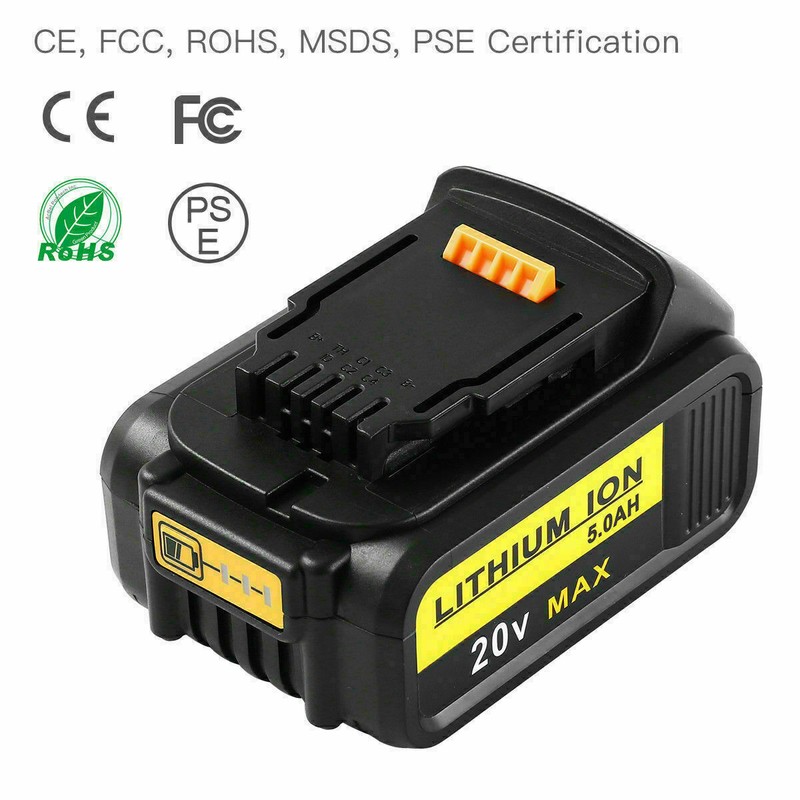 20V Replace DeWalt 20 Volt Max 5.0 Ah Lithium Ion Battery DCB206-2 DCB205-2 NEW gallery