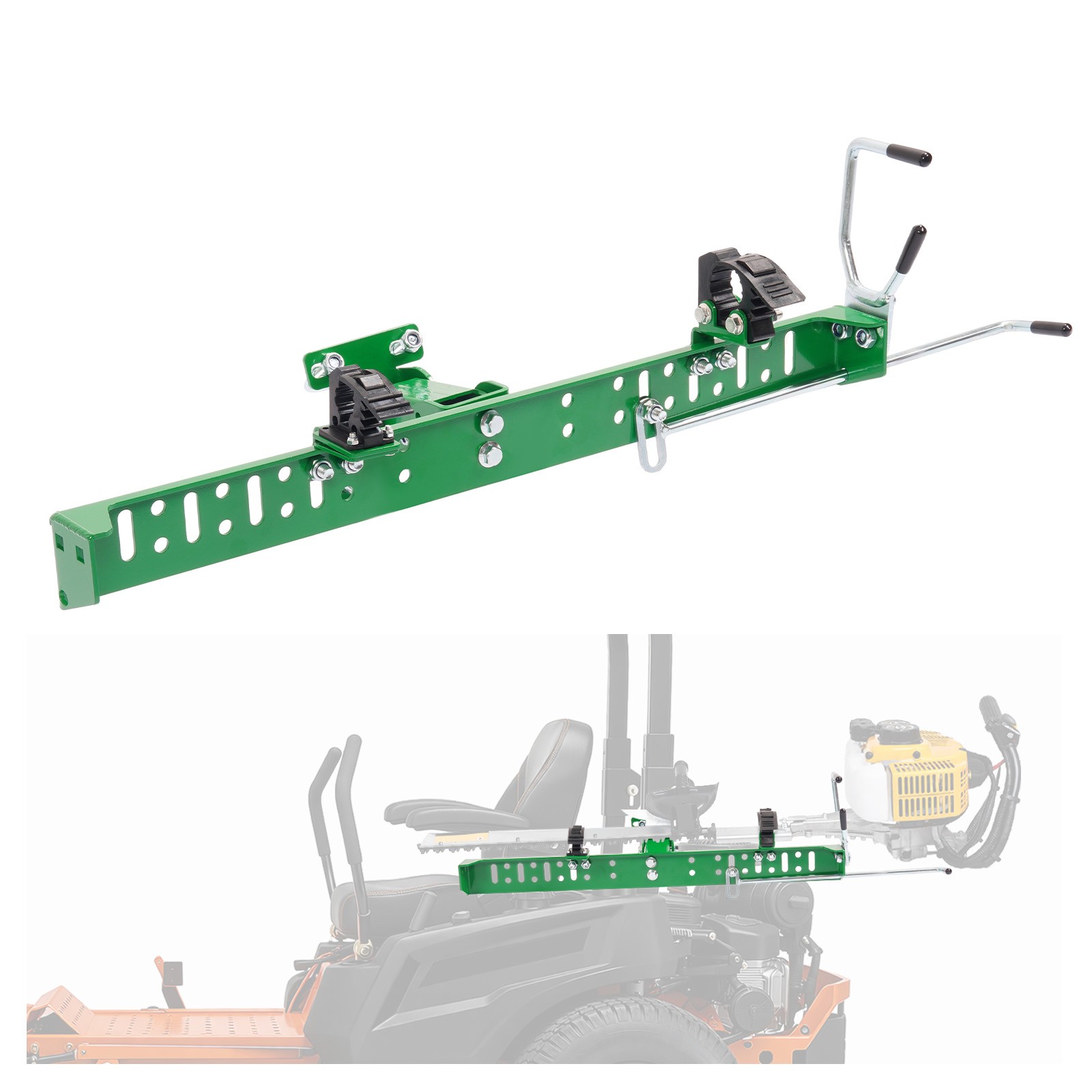 Trimmer Rack Zero Turn Lawn Mower Adjusted For 1" 2" Roll Bar Holder w/Lock gallery
