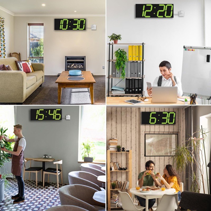 CHKOSDA LED Large Digital Wall Clock, Oversize Digital Clock with 6” Numbers,... gallery