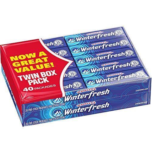 Wrigley's Winterfresh Gum, 5 Count, Pack of 40 gallery