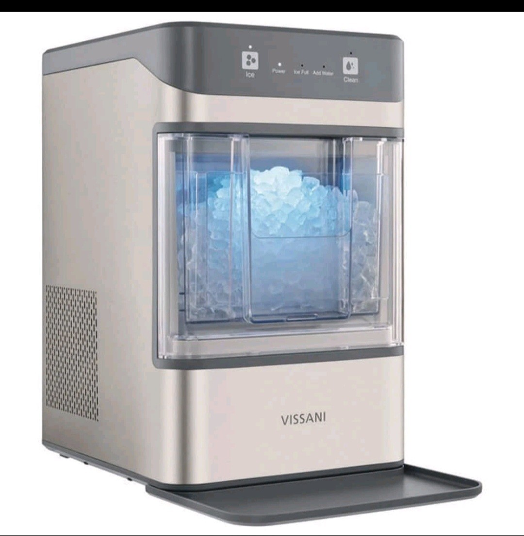 Vissani 34 lbs. Portable Nugget Ice Maker w/ Automatic Cleaning, Stainless Steel gallery