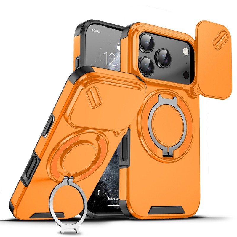 Rugged Magnetic Case For iPhone 16 Pro Max 15 14 13 12 11 with Ring Camera Cover gallery