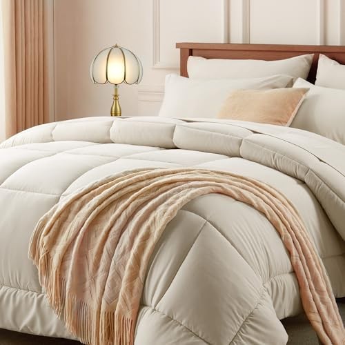 Comforter Set Beige - Bed in a Bag Size 5 Pieces, All Twin Beige - Square gallery