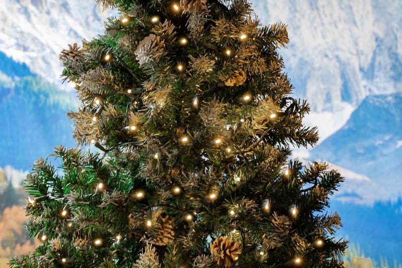 100 Light LED Christmas Mini Light Set, Patio Light, Warm White, Green Wire, 50’ gallery